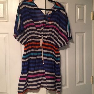 Loft Striped Bathing Suit Cover